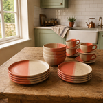 Load image into Gallery viewer, Pink and White Ceramic Set