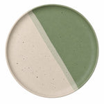 Load image into Gallery viewer, 8.5" collar plate green & white