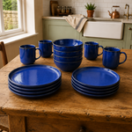 Load image into Gallery viewer, Blue Ceramic Set - 16 Pcs