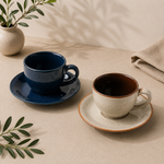 Load image into Gallery viewer, Cup and Saucer - Reactive Glaze