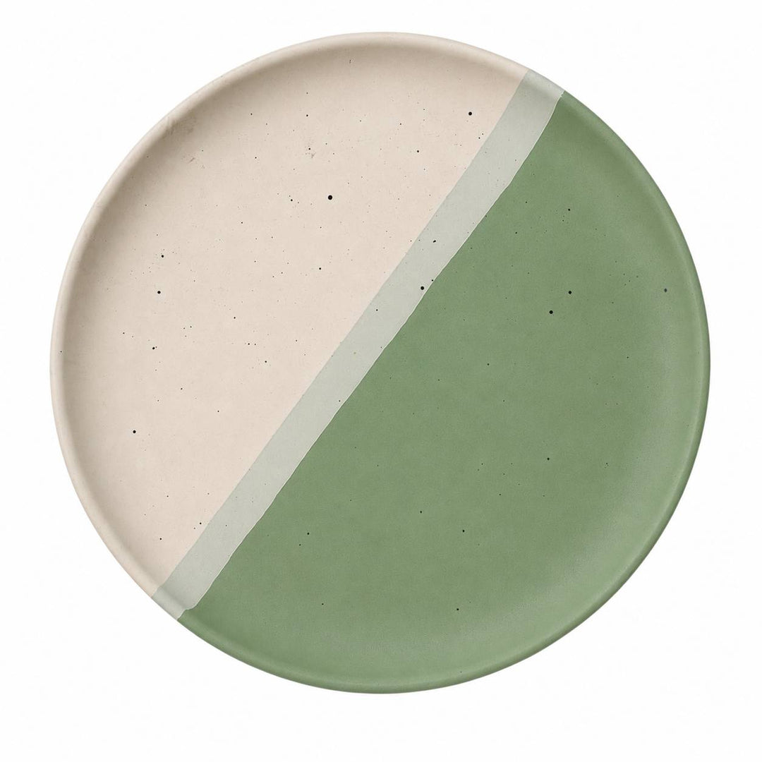 10.5" collar plate green and white