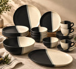 Load image into Gallery viewer, Black &amp; White Dinner Set - 22PCS