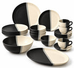 Load image into Gallery viewer, Black &amp; White Dinner Set - 22PCS
