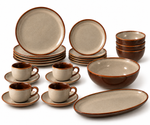 Load image into Gallery viewer, Reactive White Dinner Set - 22PCS
