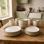 Load image into Gallery viewer, White Ceramic Set - 16 Pcs