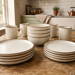 Load image into Gallery viewer, White Ceramic Set - 16 Pcs