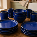 Load image into Gallery viewer, Blue Ceramic Set - 16 Pcs