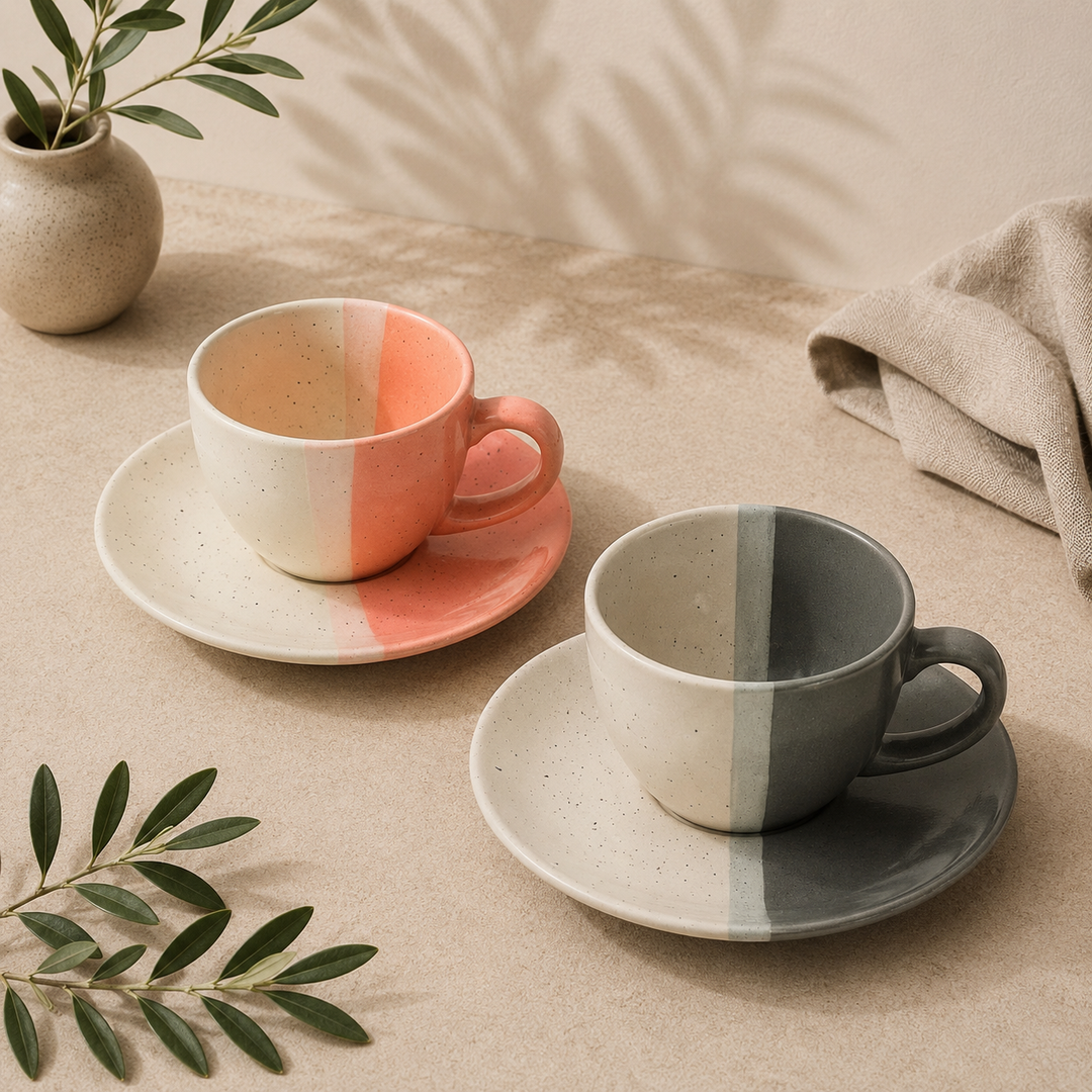 Cup and Saucer- Sprinkle Series