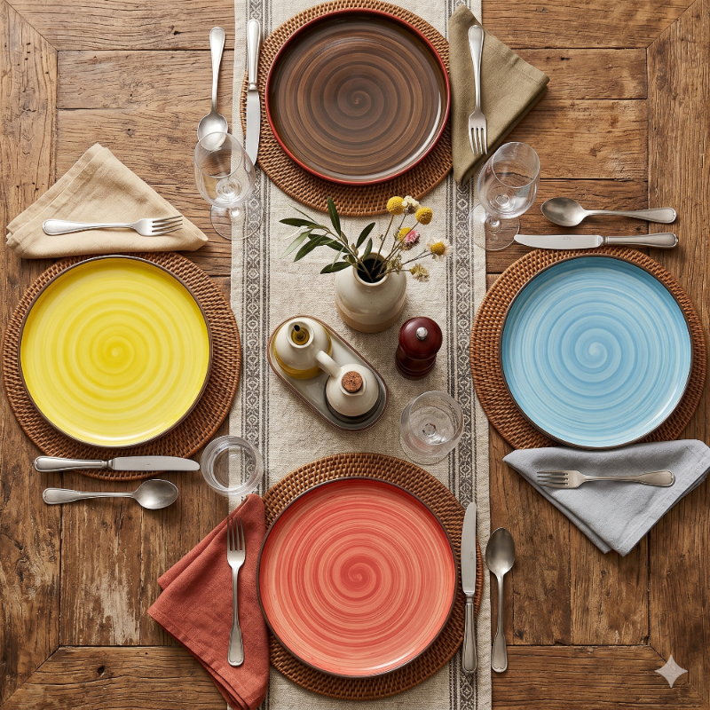 Swirl 10.5 Inch Round Plate