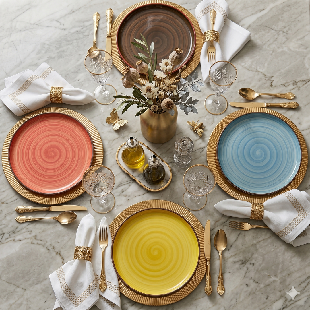 Swirl 10.5 Inch Round Plate
