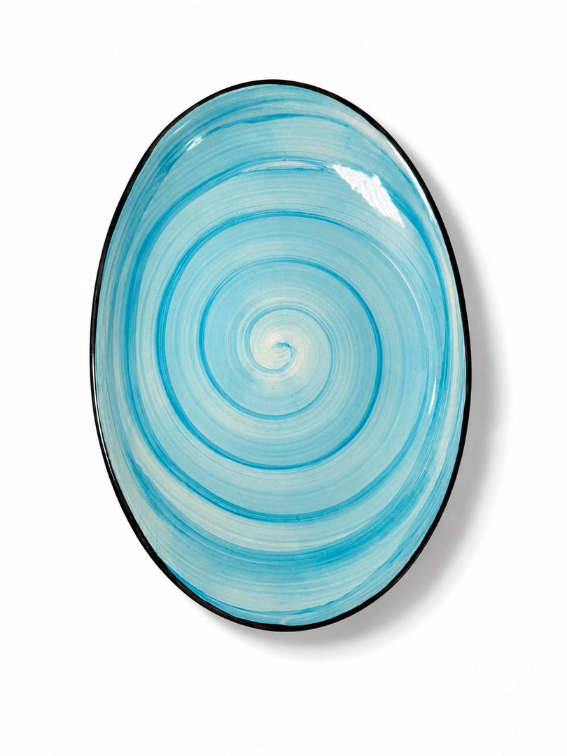 Swirl Oval Rice Dish