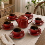 Load image into Gallery viewer, Reactive Glaze Tea Set